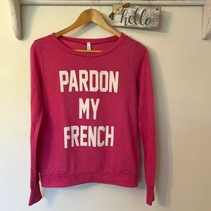 🌻 Pink "PARDON MY FRENCH" top